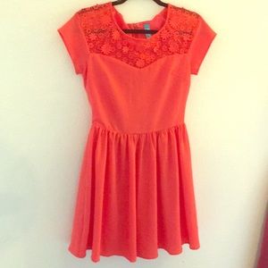 Francesca’s Buttons Salmon Dress!